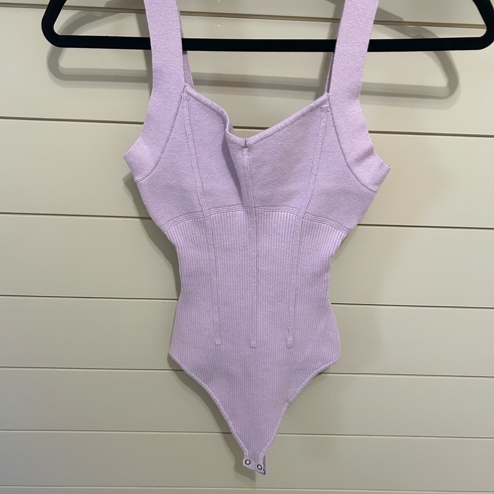 Abercrombie & Fitch Light Purple Ribbed Bodysuit